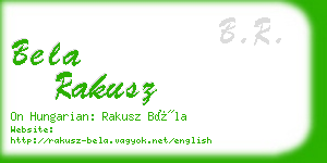 bela rakusz business card